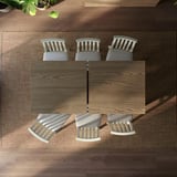 ÅLHULT / ÅLHULT Table et 6 chaises, beige/brun/Kabusa beige clair beige, 170/220x80 cm