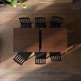 ÅLHULT / ÅLHULT Table and 6 chairs, black/brown/Bomstad black black, 170/220x80 cm