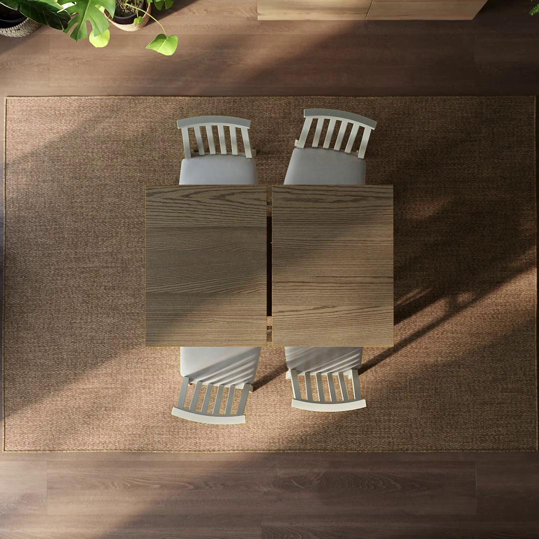 ÅLHULT extendable table, beige/brown, 471/4/667/8x311/2