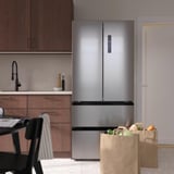 RIBBENÅS Frižider/zamrzivač s duplim vratima, IKEA 700 samostojeće/nerđajući čelik, 347/169 l