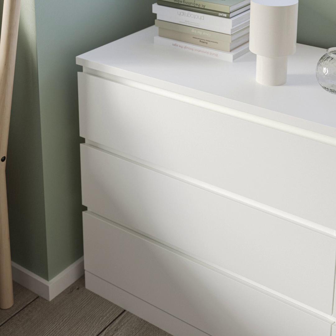 MALM white, Chest of 3 drawers, 80x78 cm - IKEA UK