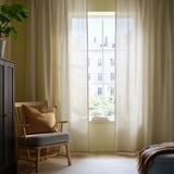 DYTÅG Curtains, 1 pair, linen/with heading tape, 57x98 "