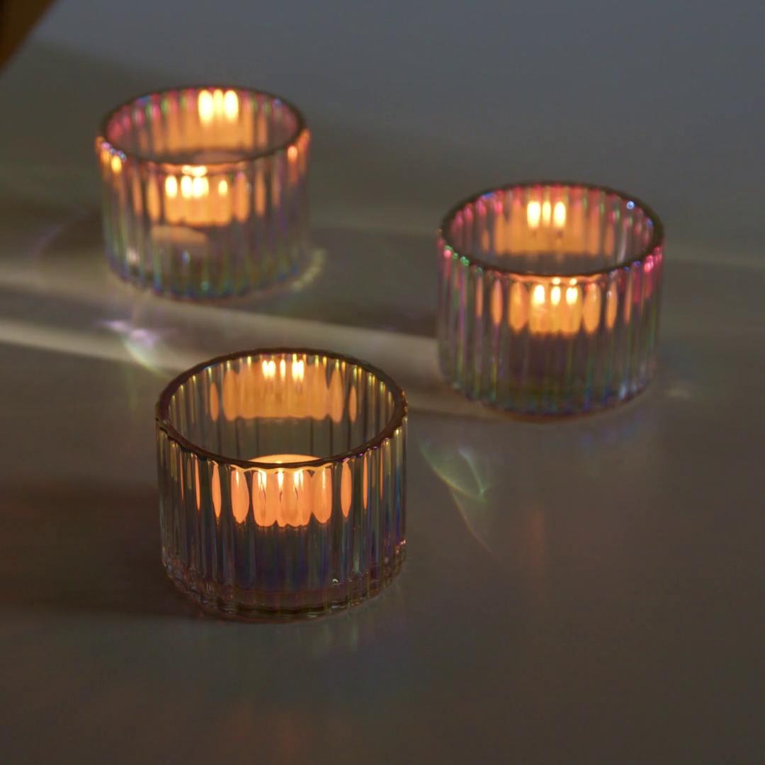 GLIMMA unscented candle in a metal cup - IKEA