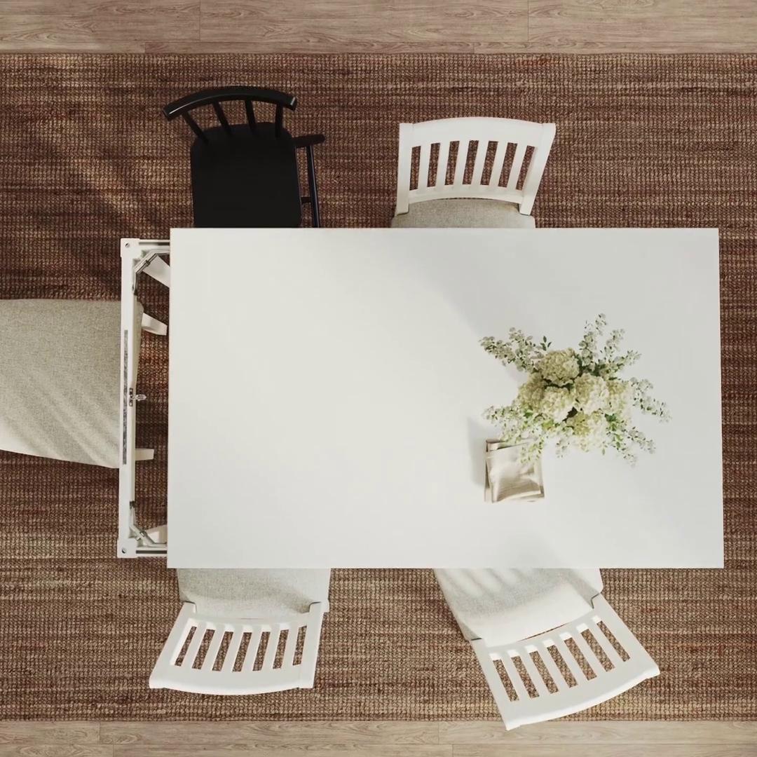 NÄSINGE ネースィンゲ 伸長式テーブル, ホワイト, 130/190x80 cm - IKEA