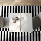 TONSTAD / KRYLBO Table and 2 chairs, off-white/Tonerud dark beige, 80/120x70 cm