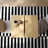 TONSTAD / KRYLBO Table and 2 chairs, oak veneer/Tonerud dark beige, 80/120x70 cm
