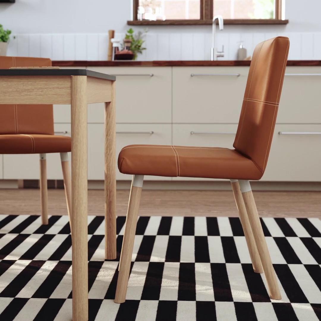 TONSTAD chair, Bomstad golden brown/oak effect - IKEA CA