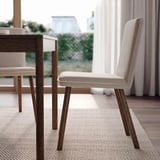 TONSTAD / TONSTAD Table and 4 chairs, brown oak veneer/Fridtuna light beige brown oak effect, 150x80 cm