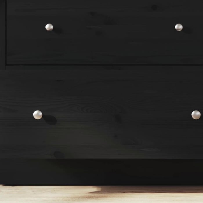 princess polly baby blue dress Modern 6 Drawer Dresser Wood Cabinet (Black), Engineered Rattan & Pine  Legs, Scratch-Resistant, Anti-Tipping Design - Bed Bath & Beyond main image 1