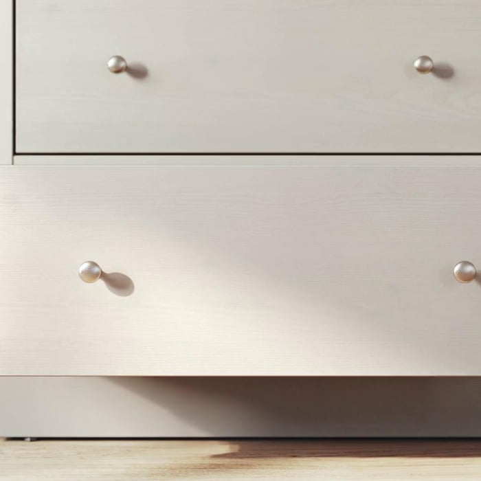 beige dresser ikea Henley Scalloped Edge 3 Drawer Dresser, Light Sand main image 1