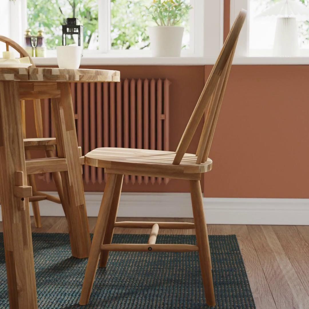 SKOGSTA / SKOGSTA table and 4 chairs, acacia/acacia, 471/4