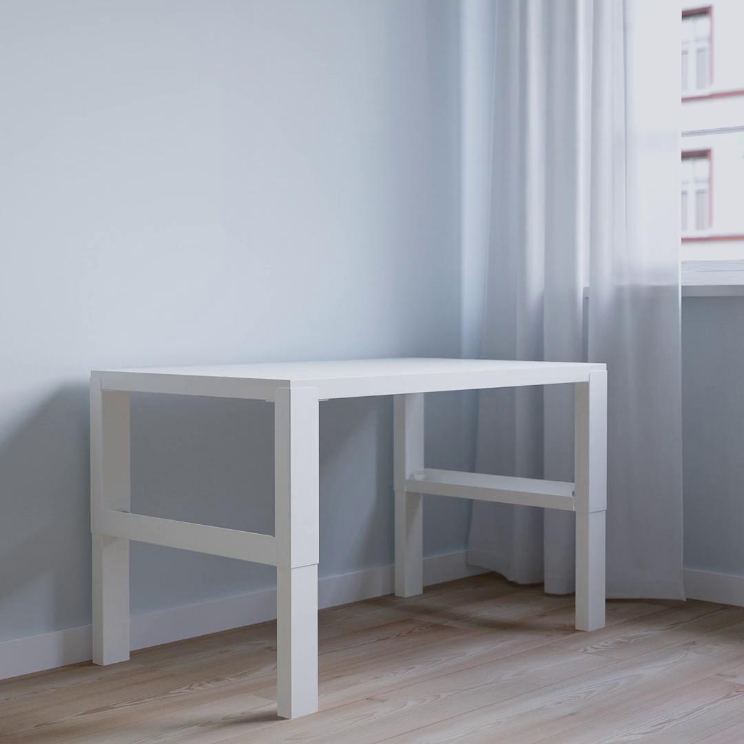 PÅHL desk, height adjustable white, 373/4x227/8
