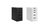 LAGKAPTEN / ALEX Desk, white stained/oak effect white, 140x60 cm