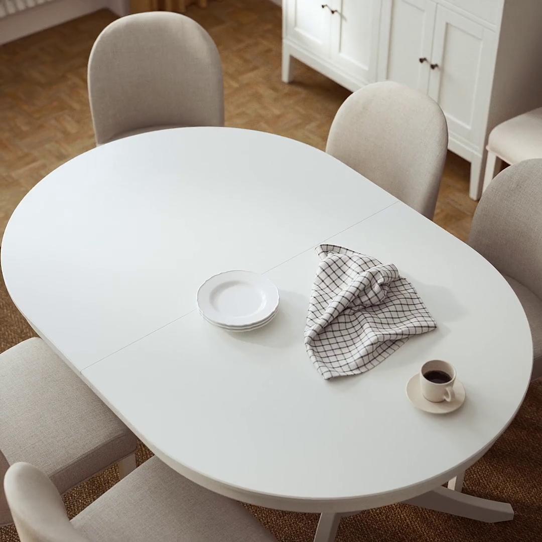 ROSENTORP extendable table, white, 63/845/8x431/4