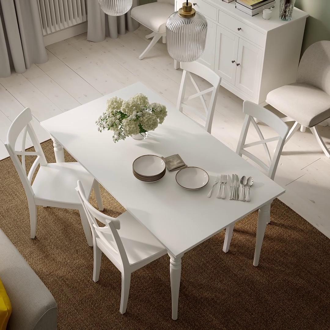 ROSENTORP extendable table, white, 61/845/8x341/4