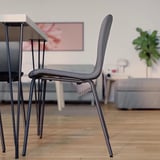 SKÅLSTA Table and 4 chairs, light grey-beige hairpin black-grey/Knäbäck dark grey tubular metal/black-grey, 140x80 cm