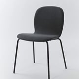 SKÅLSTA Table and 4 chairs, dark grey-green marble effect hairpin black-grey/Knäbäck dark grey tubular metal/black-grey, 140x80 cm