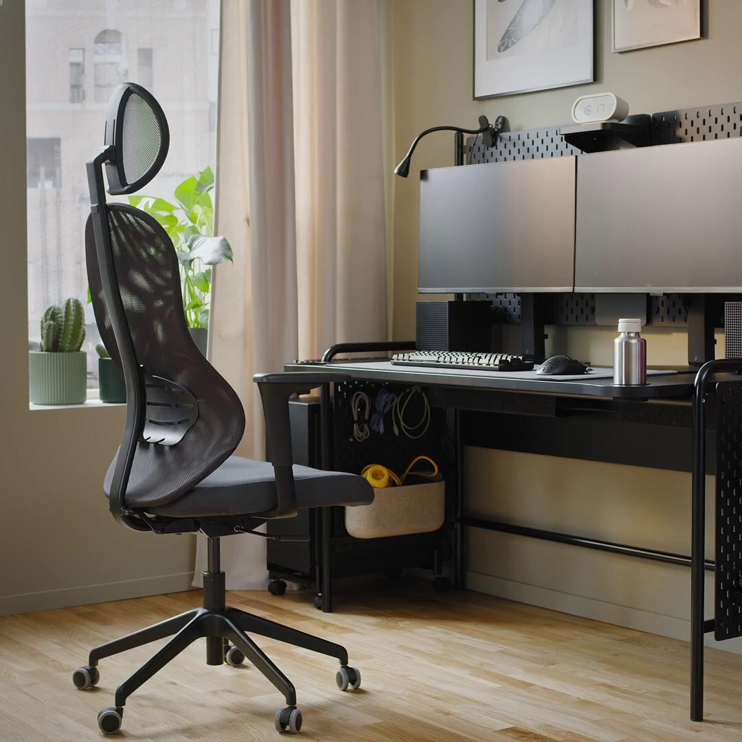 UTKLASSNING Grasnas anthracite-black gaming chair - 80613393 | IKEA