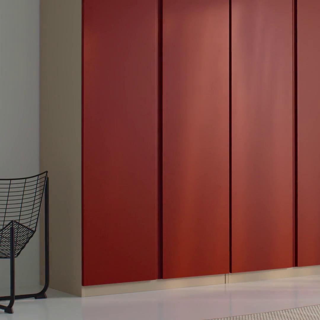 VIKANES door, red-brown, 191/2x903/8