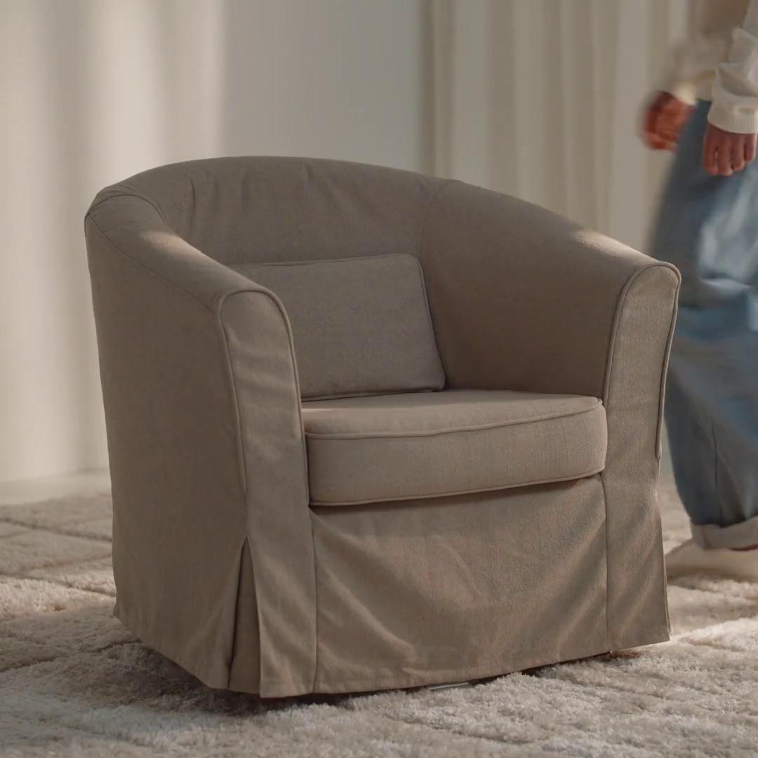 【美品】IKEA イケア 一人用ソファ トゥルスタ アームチェア カバー取外し可 TULLSTA トュルスタ カバー パーソナルチェア用, ナッゲン ベージュ - IKEA