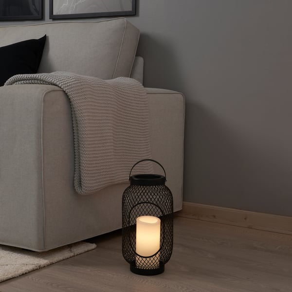 ÄDELLÖVTRÄD قالب شمع LED, أبيض/داخل المنزل, 14 سم