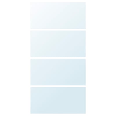 AULI 4 ألواح لهيكل باب سحّاب, زجاج مرايا, ‎100x201 سم‏
