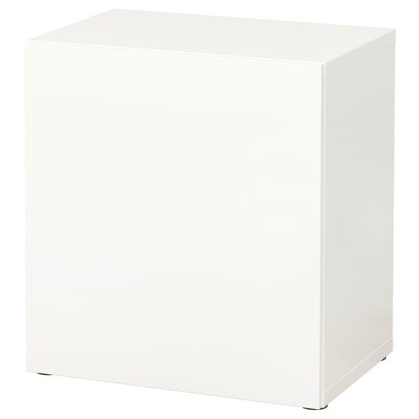 BESTÅ وحدة رف مع باب, أبيض/Lappviken أبيض, ‎60x42x64 سم‏