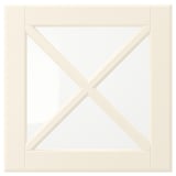 BODBYN باب زجاجي مع عارضة, أبيض-عاجي, ‎40x40 سم‏
