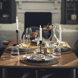 DANDERYD / DANDERYD طاولة وكرسيان, قشرة سنديان أبيض/Vissle رمادي, ‎74/134x80 سم‏
