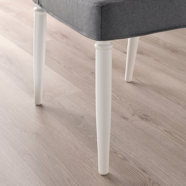 DANDERYD / DANDERYD طاولة مع كرسيين ومقعد طويل, قشرة سنديان أبيض/Vissle رمادي, ‎130x80 سم‏