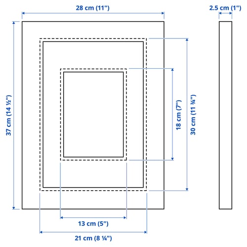 EDSBRUK برواز, أسود, 21x30 سم