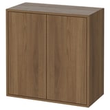 EKET خزانة ببابين و رف واحد, بني/شكل خشب الجوز, ‎70x35x70 سم‏