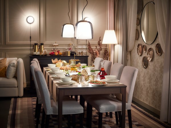 EVEDAL مصباح معلّق, رمادي, 28 سم