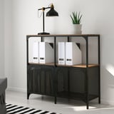 FJÄLLBO وحدة رفوف, أسود, ‎100x95 سم‏