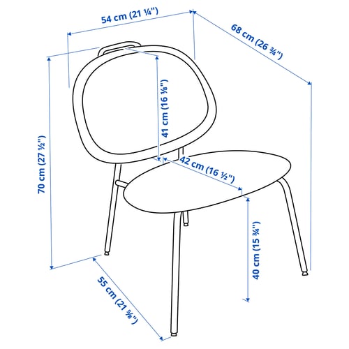 GÄVLE كرسي مريح, Diseröd أحمر