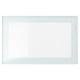 GLASSVIK باب زجاج, أبيض/أخضر فاتح زجاج شفاف, ‎60x38 سم‏