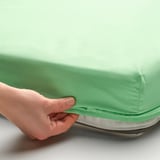 GRÖNFINK طقم شرشف سرير لمهد 3 قطع, أخضر/تركواز, ‎60x120 سم‏