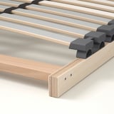 HEMNES هيكل سرير+4 صناديق تخزين, رمادي مصبوغ/Lönset, ‎180x200 سم‏