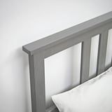 HEMNES هيكل سرير+4 صناديق تخزين, رمادي مصبوغ/Luröy, ‎160x200 سم‏