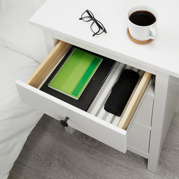 HEMNES خزانة بـ 3 أدراج, أبيض, ‎58x79 سم‏