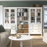 HEMNES تشكيلة تخزين مع أبواب/ أدراج, أبيض, ‎270x197 سم‏
