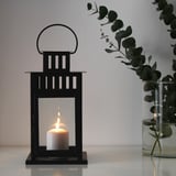 HEMSJÖ شمع غير معطر, لون طبيعي, 8 سم