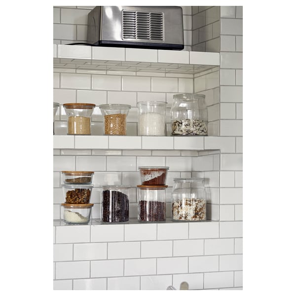 IKEA 365+ حافظة طعام بغطاء, زجاج, 600 مل