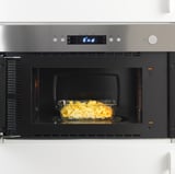 IKEA 365+ حافظة طعام بغطاء, مستطيل زجاج/خيزران, 1.0 ل