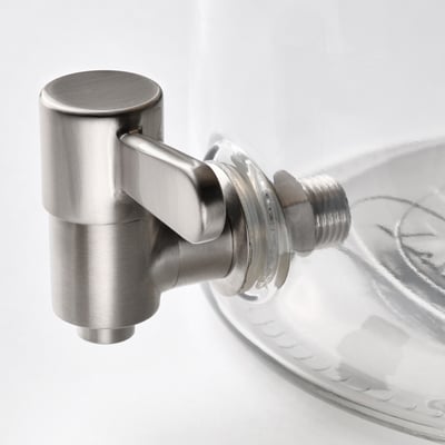 IKEA 365+ برطمان بحنفية, خيزران/زجاج شفاف, 4 ل