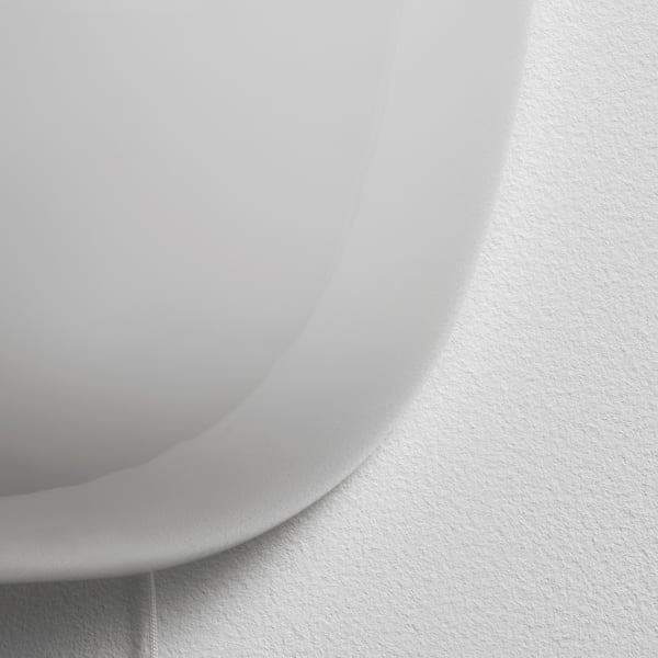 KALLBLIXT مصباح حائط، تركيب بسلك داخلي, أبيض زجاج