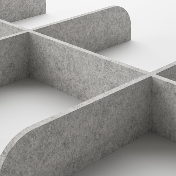 KOMPLEMENT مقسم لصينية تسحب للخارج, رمادي فاتح, ‎100x35 سم‏