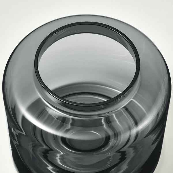 KONSTFULL مزهرية, رمادي, 16 سم