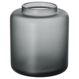 KONSTFULL مزهرية, رمادي, 10 سم