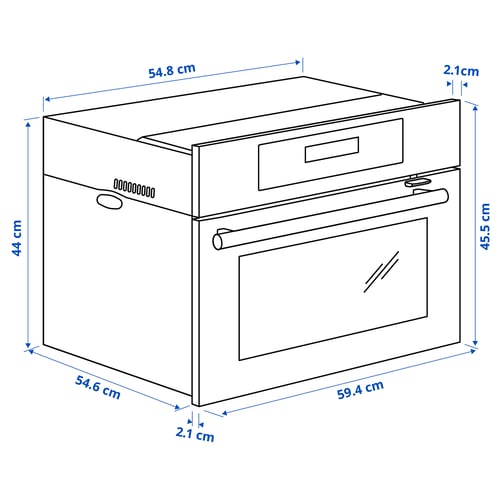 KULINARISK ميكروويف مع فرن بدفع هوائي, IKEA 700